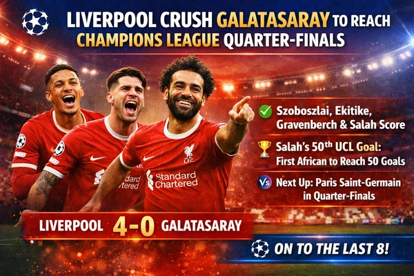 Liverpool Crush Galatasaray to Reach Champions League Quarter-Finals